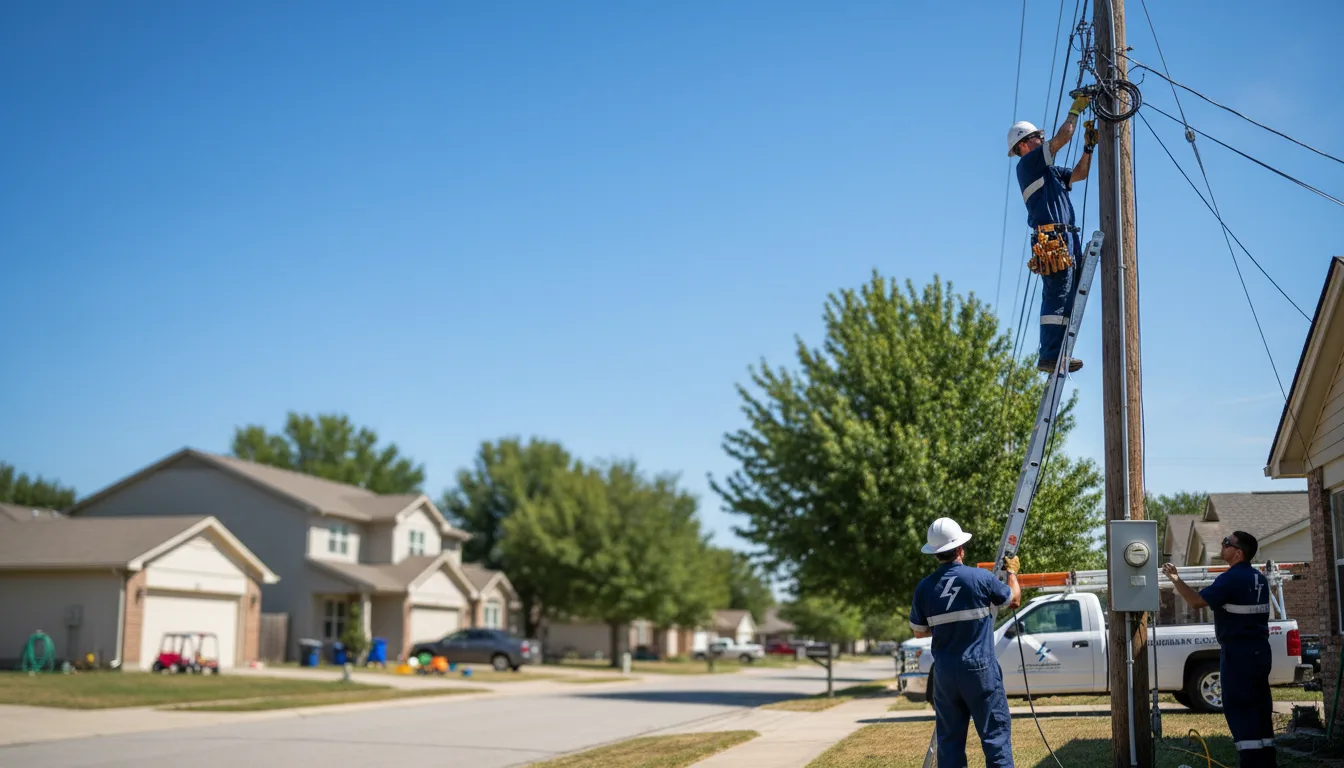 Residential electrician providing installation services in Forestville, MI